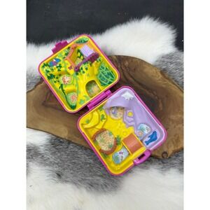 1993 Polly Pocket Wild Zoo Bluebird Miniature compact Playset vintage Pink